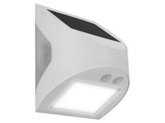 Masterplug Prysm Outdoor Solar Wall Light with PIR Motion Sensor - White 600 Lumens (5015056747729) MSTSW30W40