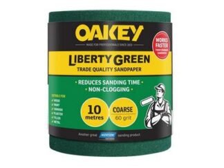 Oakey Liberty Green Sanding Roll 115mm x 10m Coarse 60G (3157629665183) OAK33218