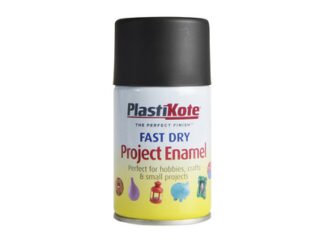 Plastikote Fast Dry Enamel Matt Black 100ml (0071915140891) PKT101SF