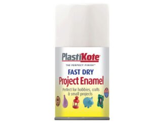 Plastikote Fast Dry Enamel Gloss White 100ml (0071915140907) PKT102S