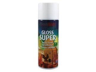 Plastikote Gloss Super Spray White RAL 9016 400ml (8711347253906) PKT1153