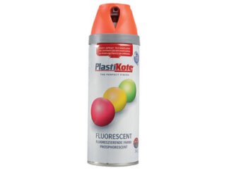 Plastikote Twist & Spray Fluorescent Orange 400ml (5055018140533) PKT1902