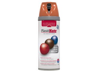 Plastikote Twist & Spray Gloss Orange 400ml (5055018109585) PKT21106