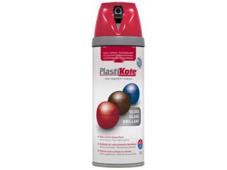 Plastikote Twist & Spray Gloss Bright Red 400ml (5055018109592) PKT21107