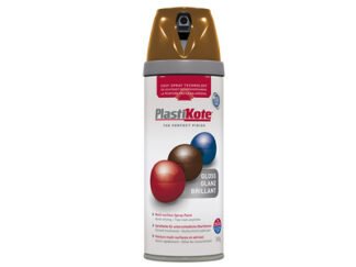Plastikote Twist & Spray Gloss Chestnut Brown 400ml (5055018109608) PKT21108