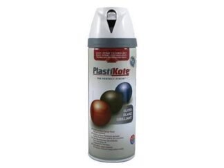 Plastikote Twist & Spray Gloss Pure Brilliant White 400ml (8711347253821) PKT21122