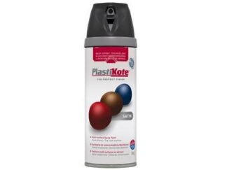 Plastikote Twist & Spray Satin Black 400ml (5055018109745) PKT22100