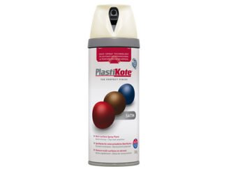 Plastikote Twist & Spray Satin Porcelain 400ml (5055018109769) PKT22102