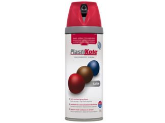 Plastikote Twist & Spray Satin Real Red 400ml (5055018109790) PKT22106
