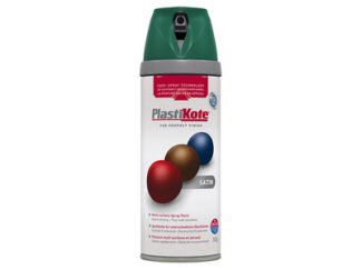 Plastikote Twist & Spray Satin Hunter Green 400ml (5055018109844) PKT22112