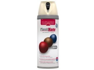Plastikote Twist & Spray Satin Grey Beige 400ml (5055018109868) PKT22114