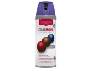 Plastikote Twist & Spray Satin Sumptuous Purple 400ml (5055018109882) PKT22116
