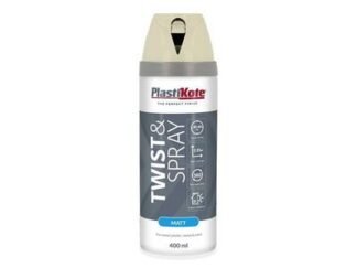Plastikote Twist & Spray Matt Georgian Stone 400ml (8711347261901) PKT23118 *Restrictions - See Description*