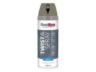 Plastikote Twist & Spray Matt Quartz Grey 400ml (8711347261987) PKT23122 *Restrictions - See Description*