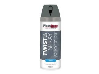 Plastikote Twist & Spray Matt Blue Steel 400ml (8711347262007) PKT23123 *Restrictions - See Description*