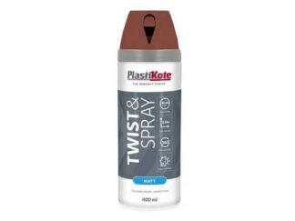 Plastikote Twist & Spray Matt Pantile Red 400ml (8711347262021) PKT23124 *Restrictions - See Description*