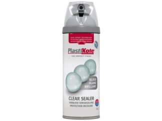 Plastikote Twist & Spray Gloss Clear 400ml (5055018109387) PKT24000