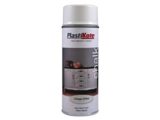 Plastikote Chalk Finish Spray Vintage White 400ml (8711347252503) PKT27100