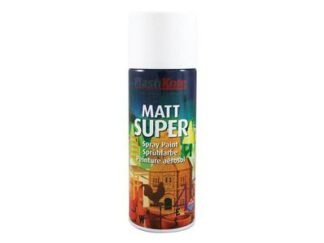 Plastikote Super Spray Matt White RAL 9016 400ml (8711347253920) PKT3115