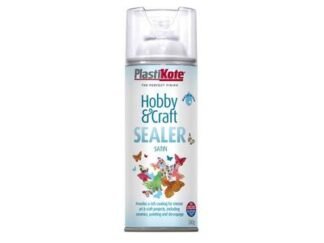 Plastikote Hobby & Craft Sealer Spray Clear Satin 400ml (5055018164157) PKT4142