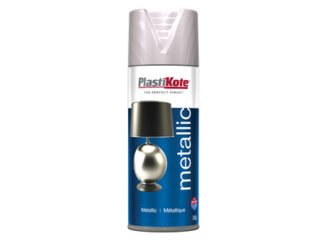 Plastikote Metallic Spray Brushed Nickel 400ml (5055018106669) PKT4402
