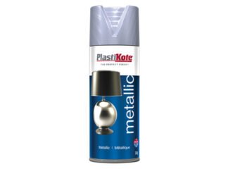 Plastikote Metallic Spray Pewter 400ml (5055018106676) PKT4403