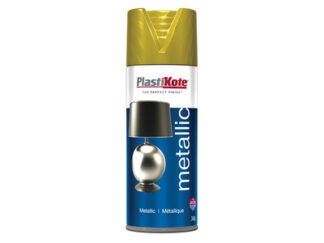 Plastikote Metallic Spray Brass 400ml (0071915841019) PKT454