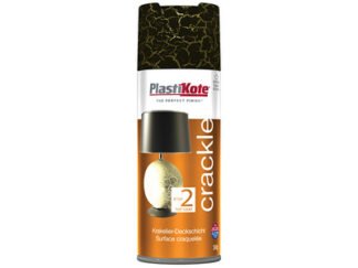 Plastikote Crackle Touch Spray Black Top Coat 400ml (0071915197338) PKT495
