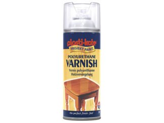 Plastikote Varnish Spray Clear Gloss 400ml (0071915005916) PKT591