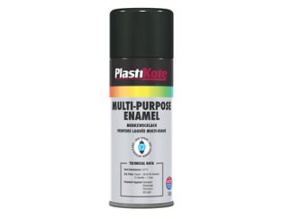 Plastikote Multi Purpose Enamel Spray Paint Gloss Black 400ml (5055018109059) PKT60100