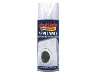 Plastikote Twist & Spray Appliance Enamel Gloss White 400ml (0071915841187) PKT619