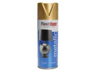 Plastikote Metallic Spray Gold 400ml (0071915006203) PKT620