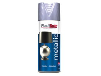 Plastikote Metallic Spray Silver 400ml (0071915006210) PKT621