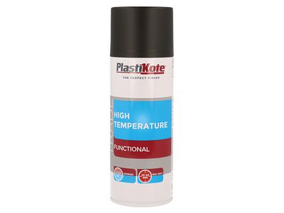 Plastikote Trade High Temperature Spray Paint Black 400ml (8711347255474) PKT71018 *Restrictions - See Description*