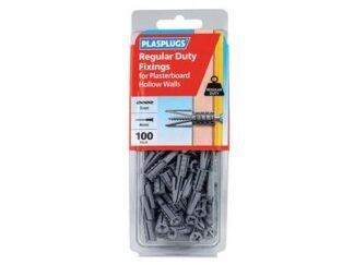 Plasplugs Regular-Duty Fixings Pack of 100 (5010047002092) PLAHWR100
