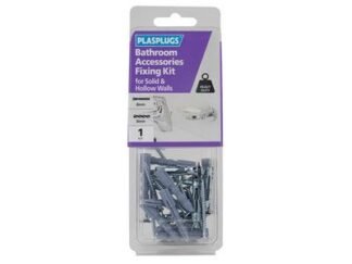 Plasplugs Bathroom Accessories Fixing Kit for Solid & Hollow Walls (5010047002573) PLAKBR112