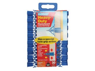 Plasplugs HCF 553 Heavy-Duty Plasterboard Fixings Pack of 30 (5010047125531) PLASHCF553