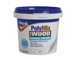 Polycell Polyfilla for Wood General Repairs White Tub 380g (5010212584286) PLCWGRWH380