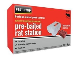 Pest-Stop (Pelsis Group) Super Rat & Mouse Killer Wax Block Pre-Baited Station (5060525030598) PRCPSPBRS