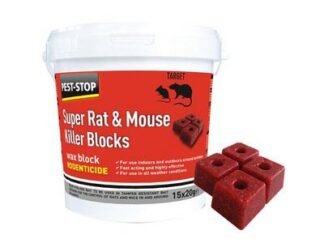 Pest-Stop (Pelsis Group) Super Rat & Mouse Killer Wax Blocks (5014055004048) PRCPSWB04