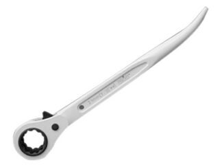 Priory 604 Short Bent Reversible Ratchet Podger 19 x 21mm White (5055255602399) PRI604W