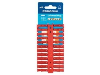 Rawlplug Red UNO® Plugs 6 x 28mm (Card 48) (5010445685156) RAW68515