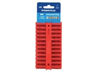 Rawlplug Red UNO® Plugs 6 x 28mm (Card 96) (5010445685200) RAW68520