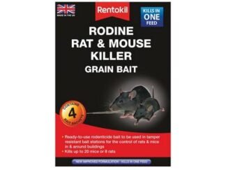 Rentokil Rodine Rat & Mouse Killer Grain Bait (Sachets 4) (5012607008445) RKLPSMR12