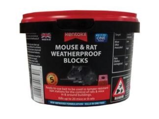 Rentokil Rat & Mouse Weatherproof Blocks (Tub of 5) (5012607008308) RKLPSMR41