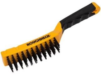 Roughneck Carbon Steel Wire Brush Soft Grip 300mm (12 Inch) - 4 Row (0025997520409) ROU52040