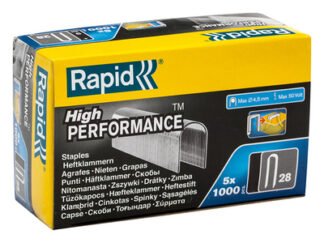 Rapid 28/10 10mm DP x 5m Galvanised Staples (Box 1000 x 5) (7313468935108) RPD2810G