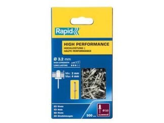 Rapid High Performance Rivets 3.2 x 8mm (Box 500) (4051661035159) RPD5001431