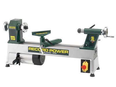 Record Power DML250 250mm (10in) Cast Iron Mini Lathe 375W 240V (5055151186627) RPTDML250
