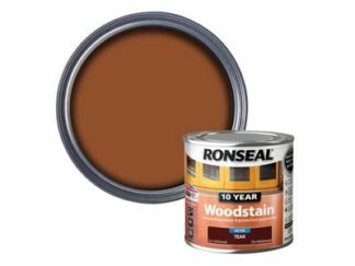 Ronseal 10 Year Woodstain Teak 250ml (5010214886708) RSL10WST250 *Restrictions - See Description*